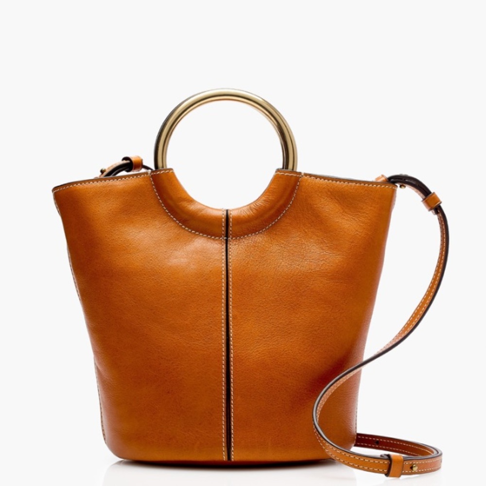 J crew bracelet bucket bag Italian leather